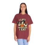 Humorous Fitness T-Shirt - I Lift Therefore I Eat, Gym Shirt, Workout Gift, Fitness Humor, Exercise Apparel, Funny Workout Tee - Image 65