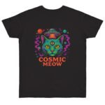 Cosmic Meow T-Shirt | Fun Cat Space Graphic Tee for Cat Lovers