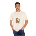 Garment-Dyed T-Shirt with Whimsical Cat Design - Perfect for Cat Lovers, Everyday Wear, Gifts, and Casual Outfits - Image 4