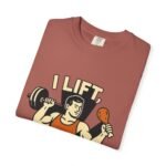 Humorous Fitness T-Shirt - I Lift Therefore I Eat, Gym Shirt, Workout Gift, Fitness Humor, Exercise Apparel, Funny Workout Tee - Image 69