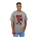 Red Hulk Men's Acid Washed Heavy Oversize Tee - Image 11