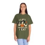 Humorous Fitness T-Shirt - I Lift Therefore I Eat, Gym Shirt, Workout Gift, Fitness Humor, Exercise Apparel, Funny Workout Tee - Image 35
