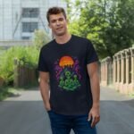 Cosmic Meditation T-Shirt - Alien Art Design for Spiritual Vibes - Image 15