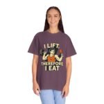 Humorous Fitness T-Shirt - I Lift Therefore I Eat, Gym Shirt, Workout Gift, Fitness Humor, Exercise Apparel, Funny Workout Tee - Image 53
