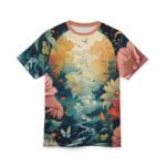 Floral Dreamscape Unisex Tee - Vibrant Nature-Inspired Design for Relaxation and Adventure