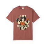 Humorous Fitness T-Shirt - I Lift Therefore I Eat, Gym Shirt, Workout Gift, Fitness Humor, Exercise Apparel, Funny Workout Tee - Image 67