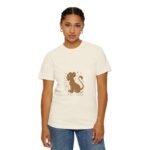 Garment-Dyed T-Shirt with Whimsical Cat Design - Perfect for Cat Lovers, Everyday Wear, Gifts, and Casual Outfits - Image 5