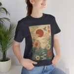 Serene Nature Graphic T-Shirt - Unisex Jersey Tee with Floral Design - Image 60