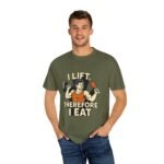 Humorous Fitness T-Shirt - I Lift Therefore I Eat, Gym Shirt, Workout Gift, Fitness Humor, Exercise Apparel, Funny Workout Tee - Image 34