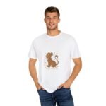 Garment-Dyed T-Shirt with Whimsical Cat Design - Perfect for Cat Lovers, Everyday Wear, Gifts, and Casual Outfits - Image 9