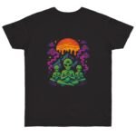 Cosmic Meditation T-Shirt - Alien Art Design for Spiritual Vibes