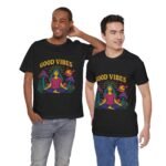 Good Vibes Unisex Jersey Tee - Relaxed Fit Meditation Graphic Shirt - Image 17