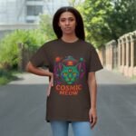 Cosmic Meow T-Shirt | Fun Cat Space Graphic Tee for Cat Lovers - Image 8