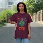 Cosmic Meow T-Shirt | Fun Cat Space Graphic Tee for Cat Lovers - Image 16