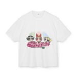 Powerpuff Girls Graphic Tee - Unisex Heavy Cotton Shirt for Retro Cartoon Lovers
