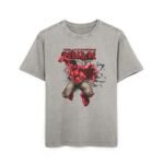 Red Hulk Men's Acid Washed Heavy Oversize Tee - Image 9