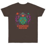 Cosmic Meow T-Shirt | Fun Cat Space Graphic Tee for Cat Lovers - Image 5